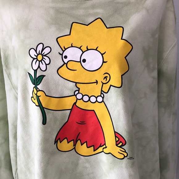 SIMPSONS Women tie-dye crew Neck Graphic sweatshirt | XL - Picture 5 of 11